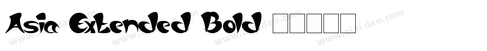 Asia Extended Bold字体转换